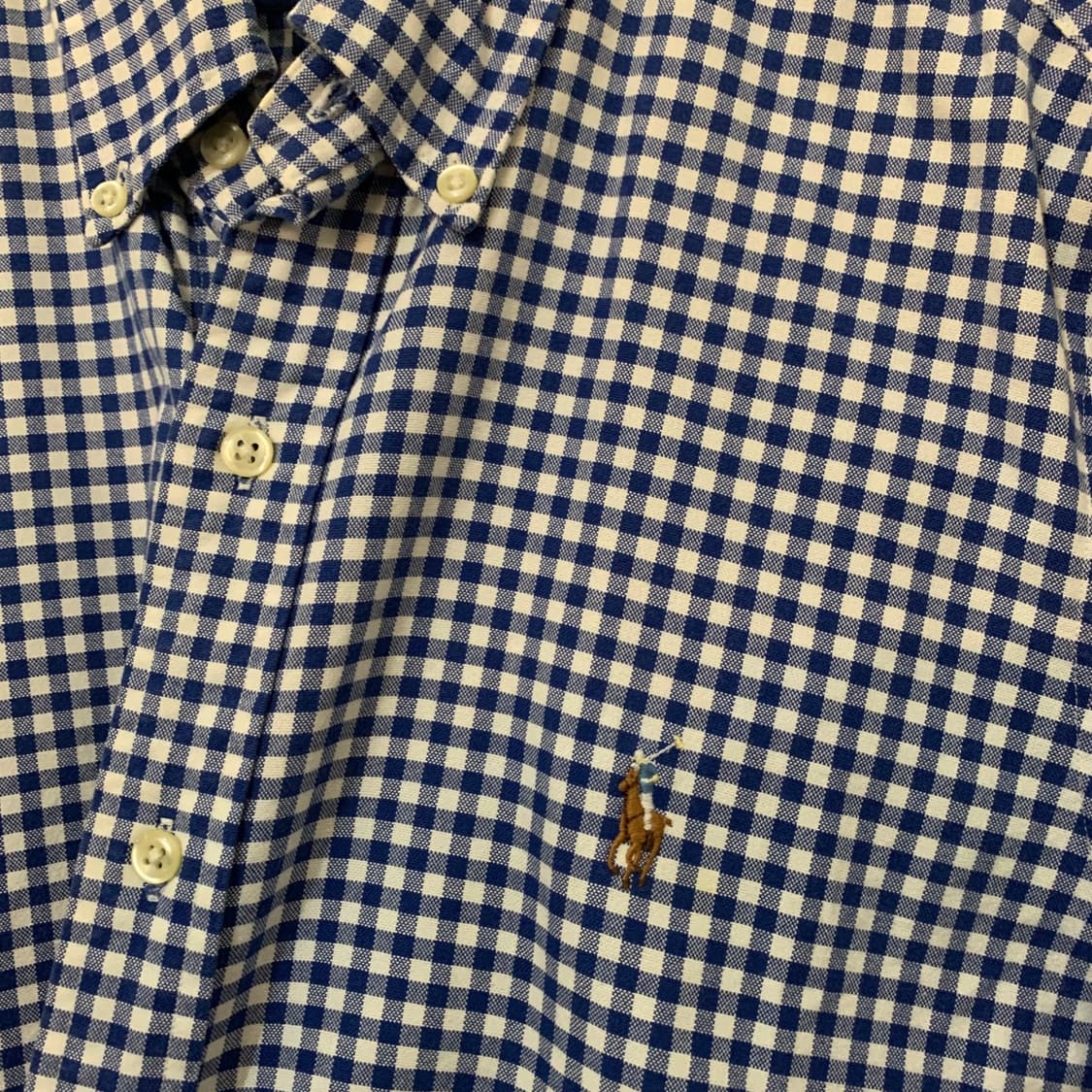 M 폴로랄프로렌 클래식핏 멀티 포니 깅엄 체크 옥스포드 셔츠 남방 상품이미지3