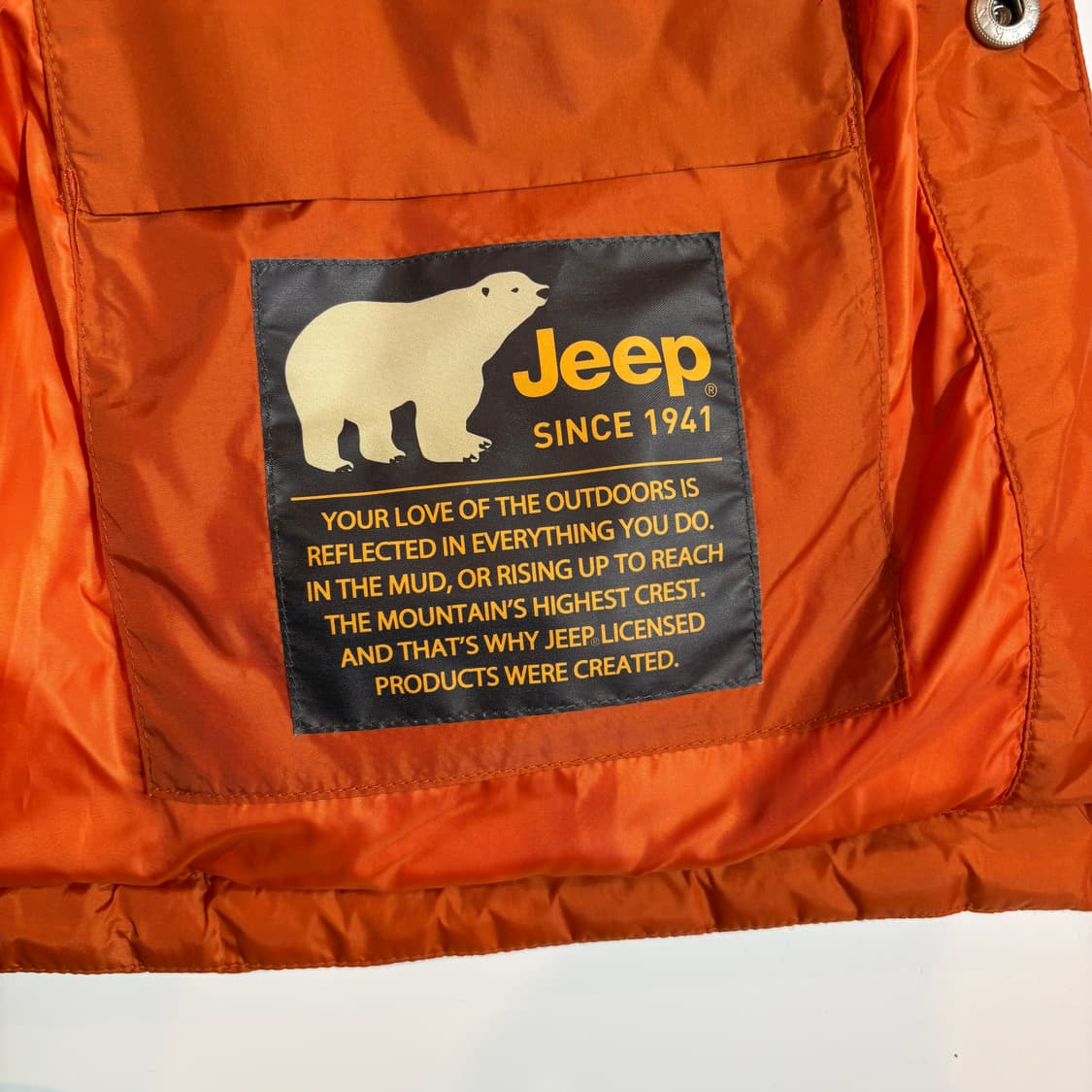 JEEP 지프 레거시 패치 오렌지 후드 패딩 베스트 상품이미지7