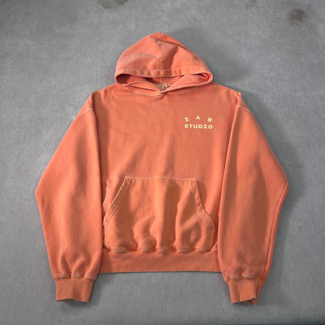 100 아이앱 스튜디오 피그먼트 살몬 후드티 상품이미지2