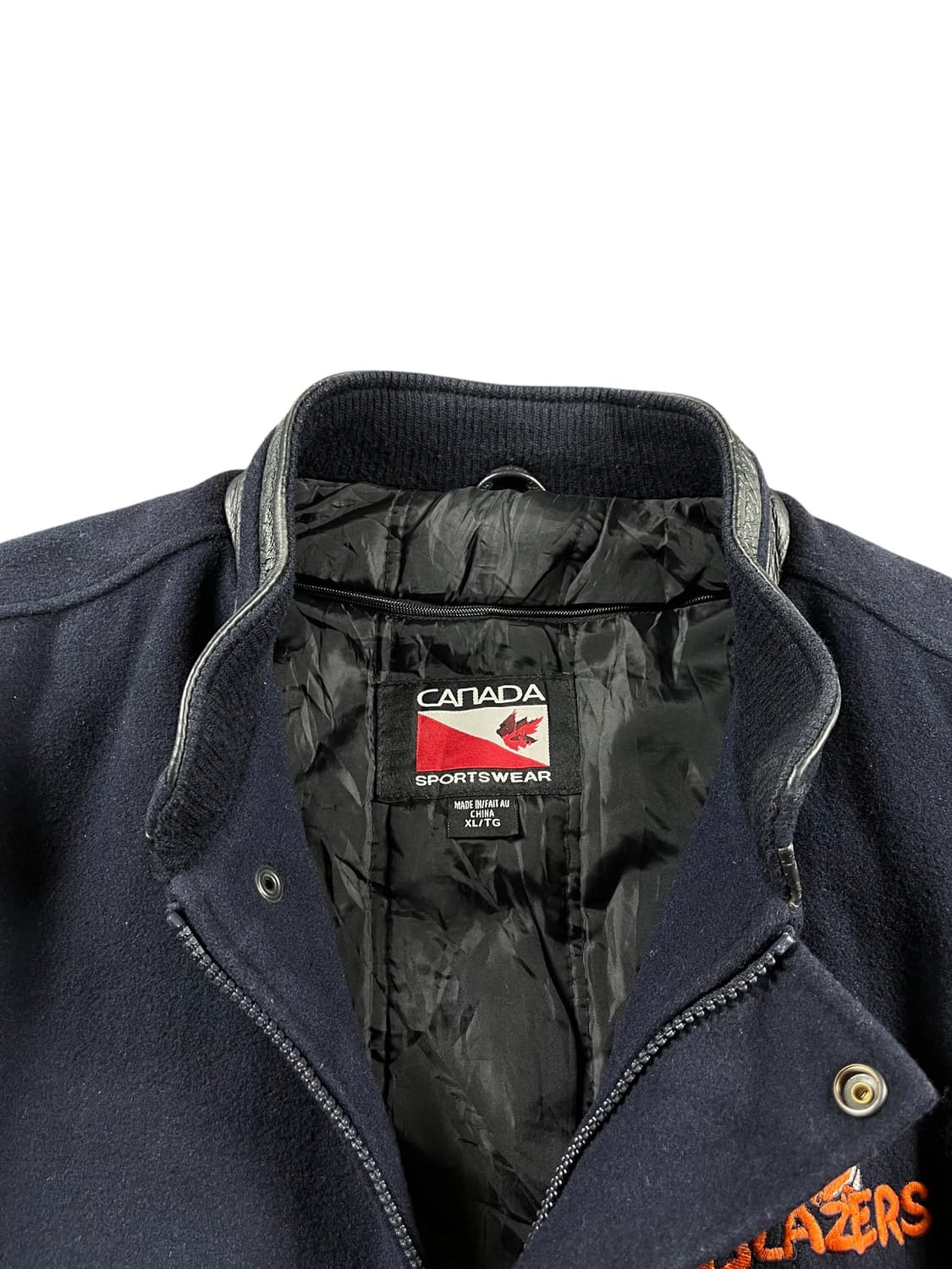 90s Vintage 레더암 바시티 자켓  상품이미지3