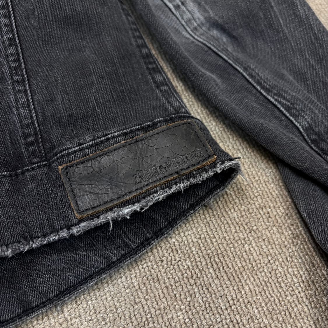 Zadig&Voltaire 자딕앤볼테르 우먼스 블랙 빈티지 데님자켓 S 상품이미지6