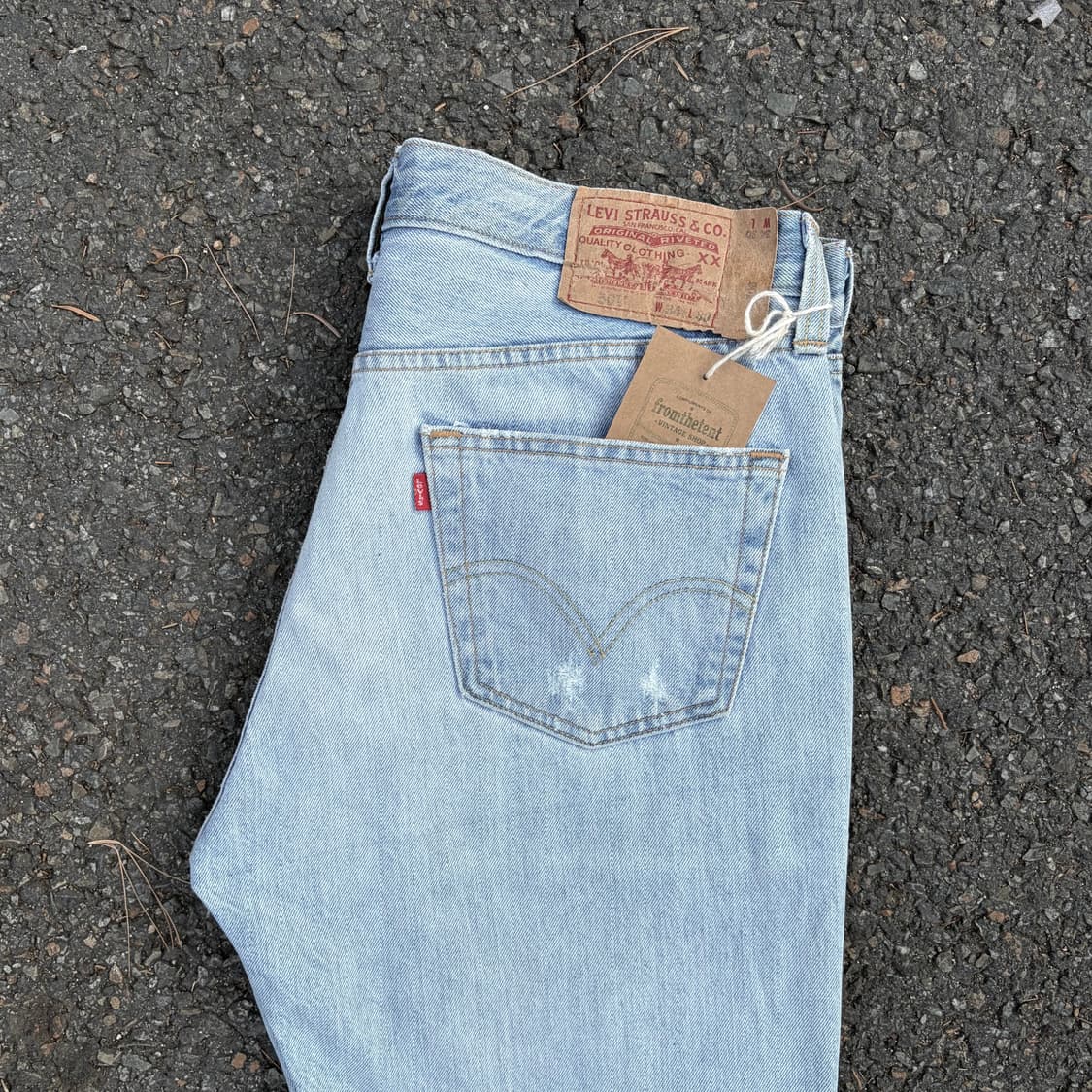 리바이스 501 스트레이트 레그 연청 데님 (34)   상품이미지1