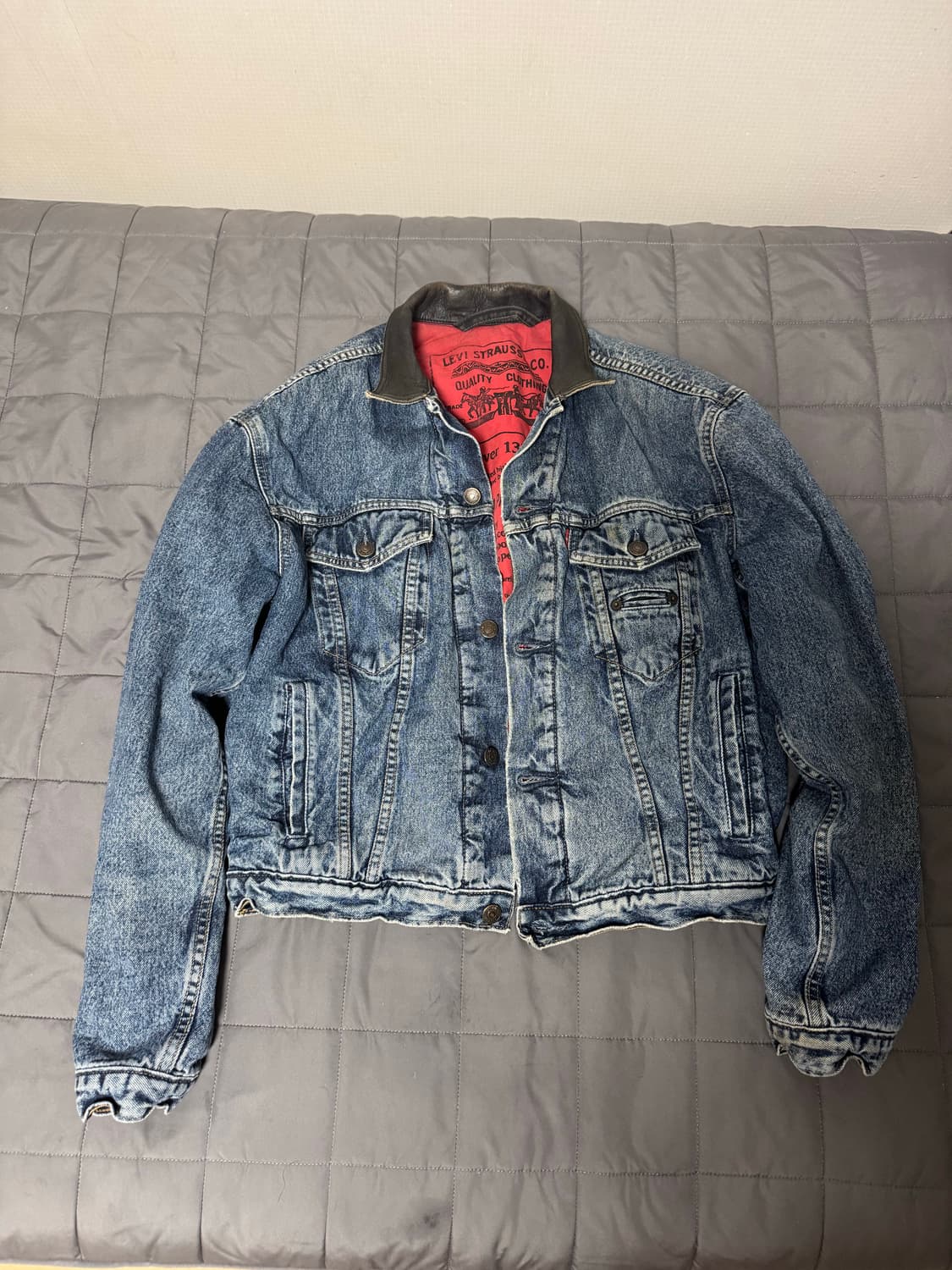 80s levis 퀼팅 데님 3세대 자켓 usa 빈티지 상품이미지1