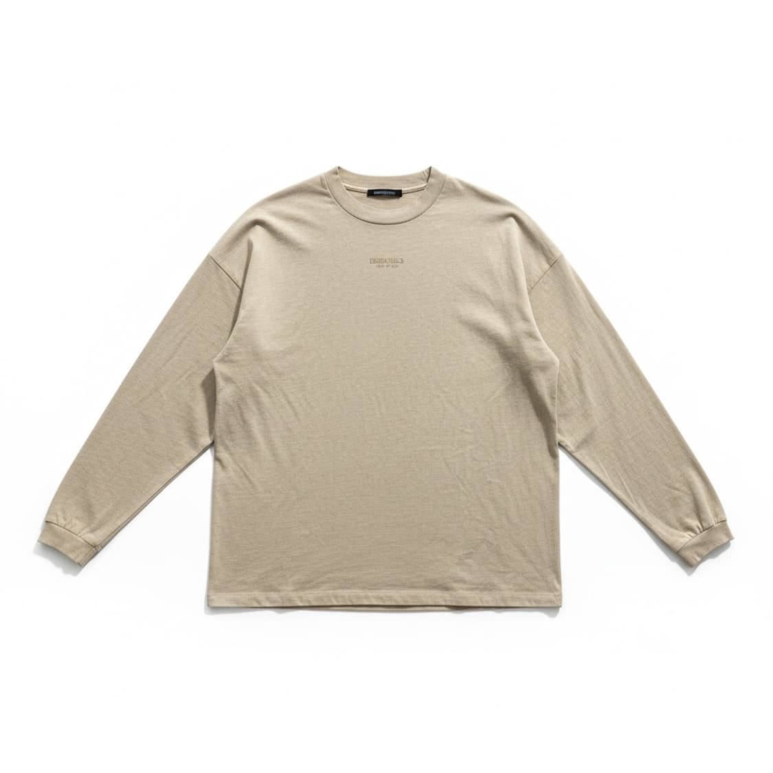 에센셜 오버핏 긴팔 티셔츠 베이지 상품이미지1