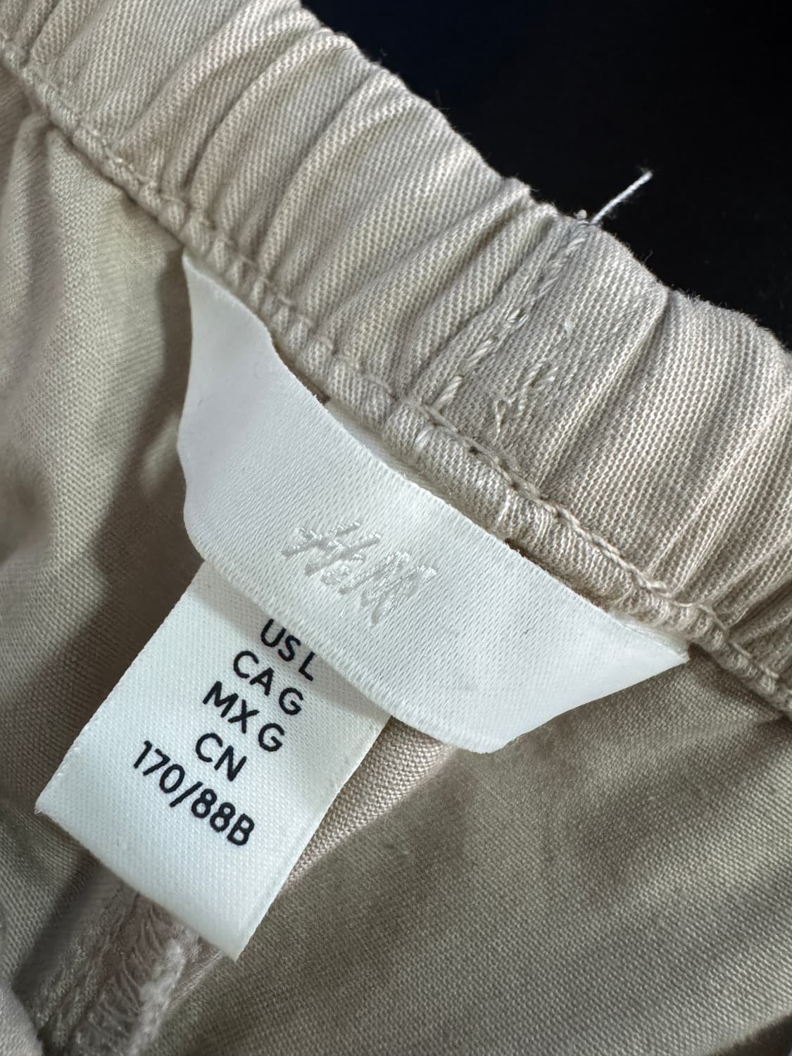 H&M 에이치앤엠 빅 포켓 밴딩 코튼 카고팬츠 L 상품이미지3