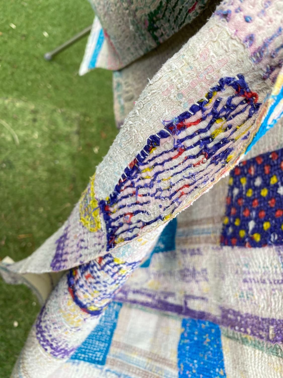 빈티지 칸타 퀼트 러그 블랭킷 인도 퀼트 보로 사시코 상품이미지10