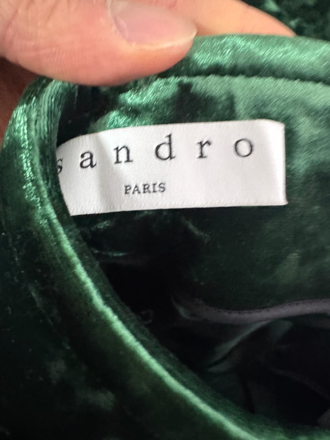 정품!! 여성 산드로 sandro 벨벳 스커트 2 26.7인치 상품이미지5