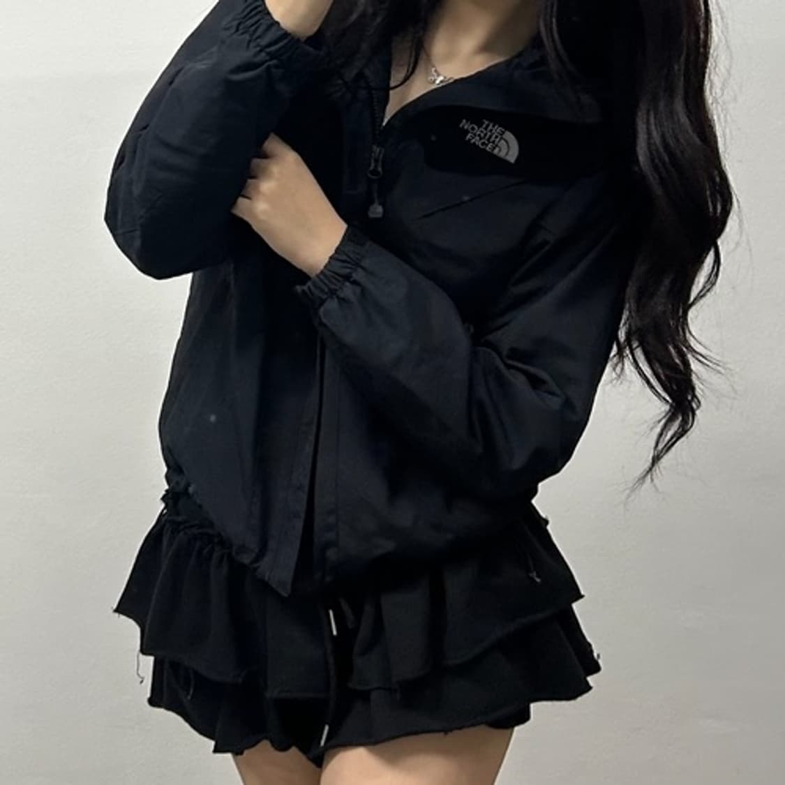 노스페이스 블랙 유틸리티 윈드브레이커 자켓 후드집업 상품이미지1