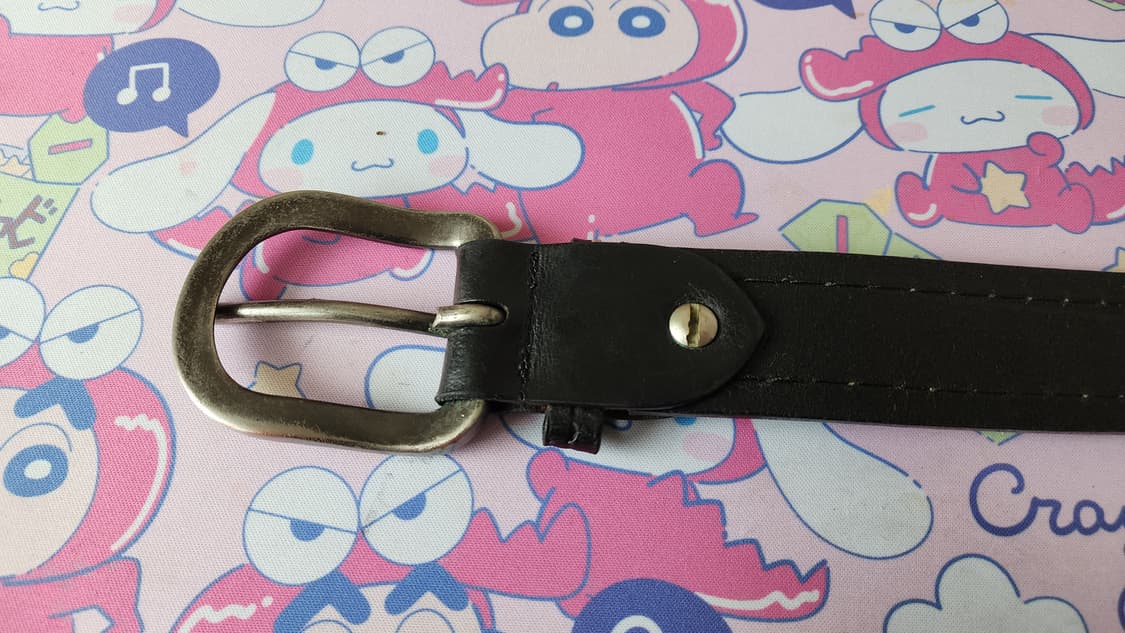 통가죽 벨트 블랙 스티치 빈티지 스타일 상품이미지5