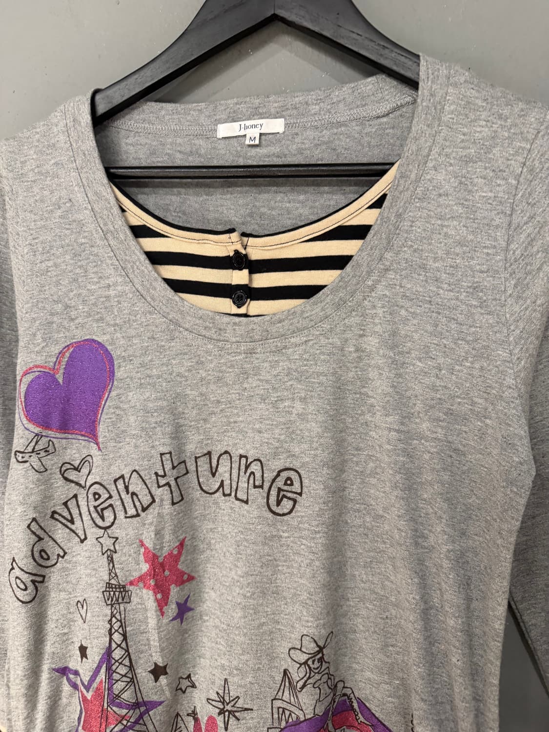 stripe layered kitsch long sleeve 상품이미지6
