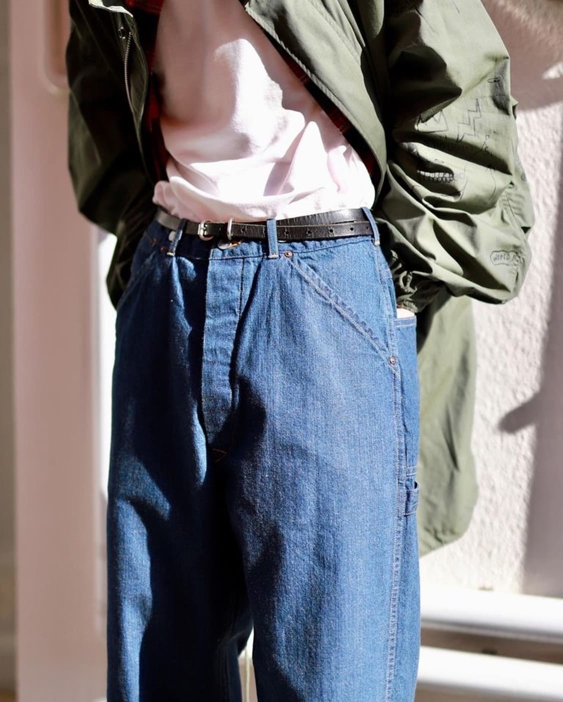 [3]아프레쎄 인디고 데님 페인터 팬츠 상품이미지5