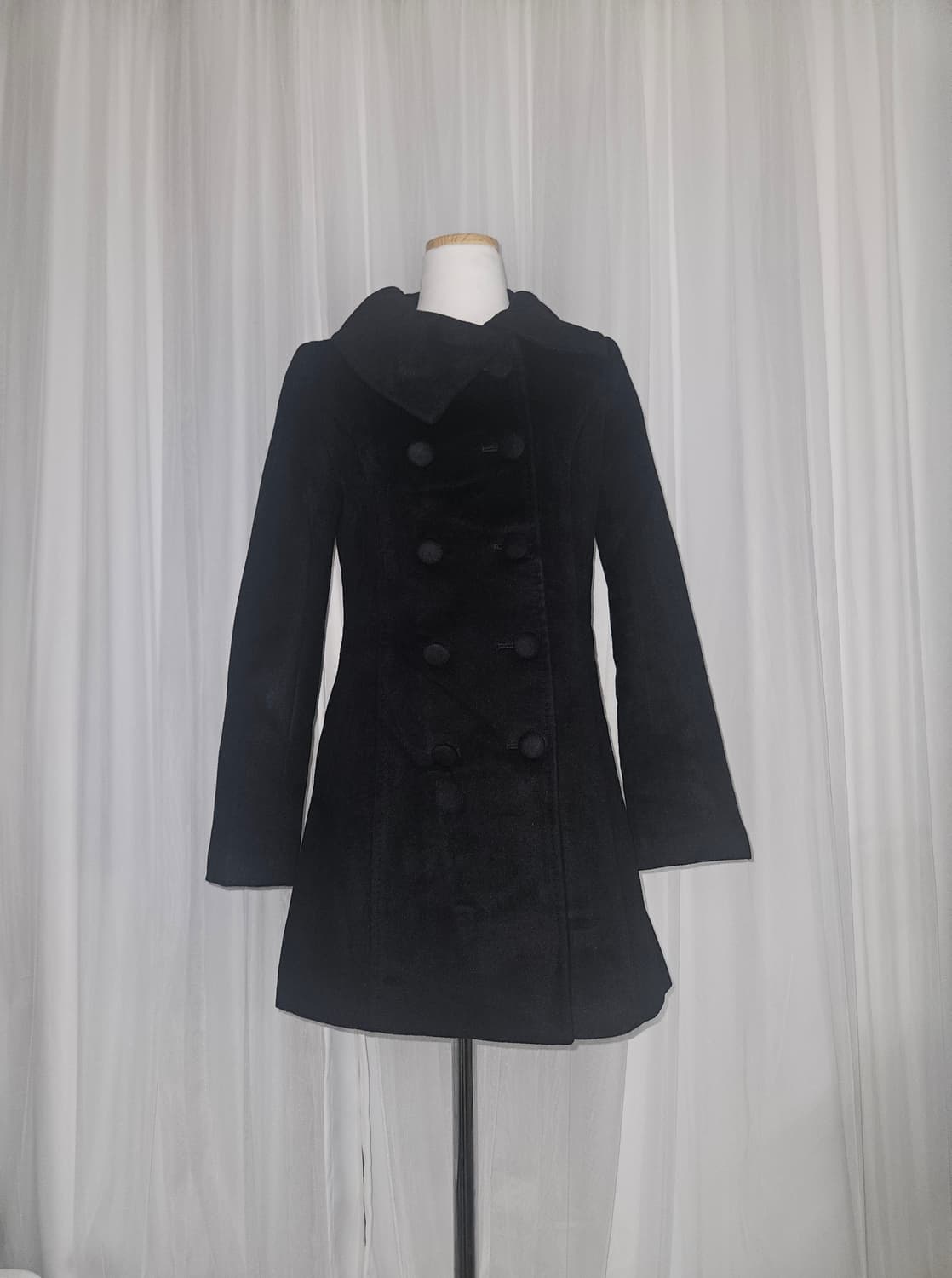 any sis by kumikyoku 히메 미드나잇 블랙 앙고라 코트  상품이미지1