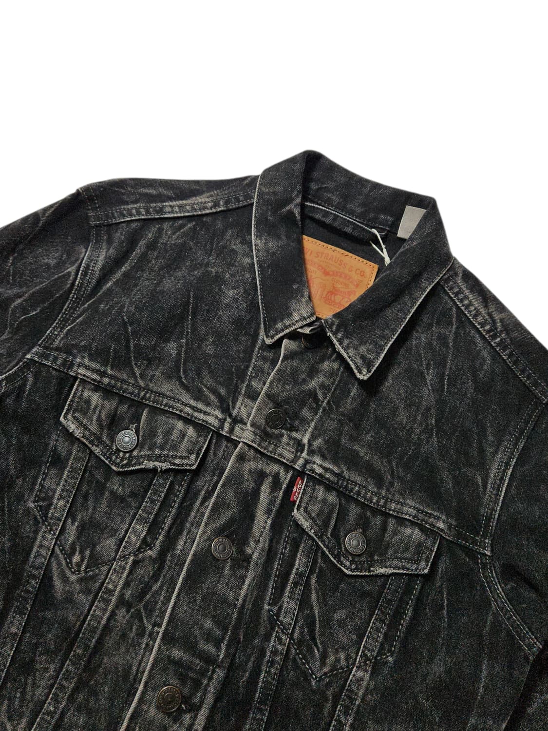 리바이스 흑청 트러커 청자켓 S 95 상품이미지4