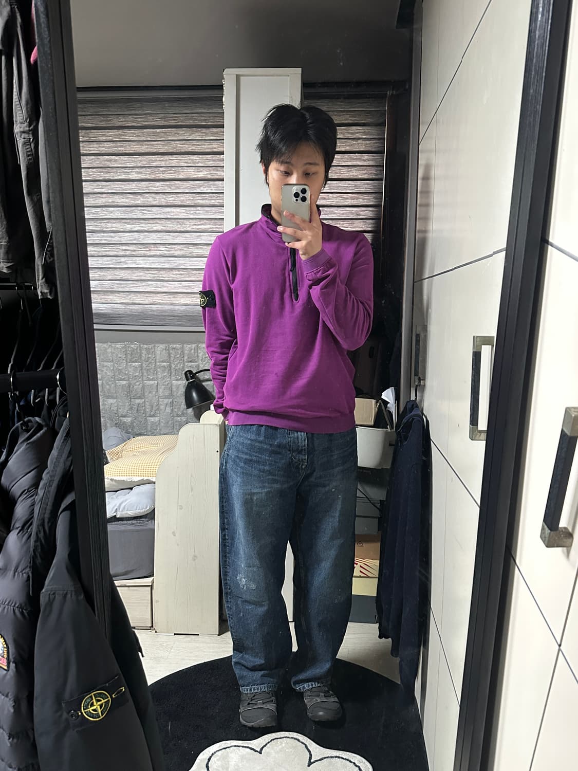 (정품)스톤아일랜드 하프 집업 풀오버 자켓 L 상품이미지2