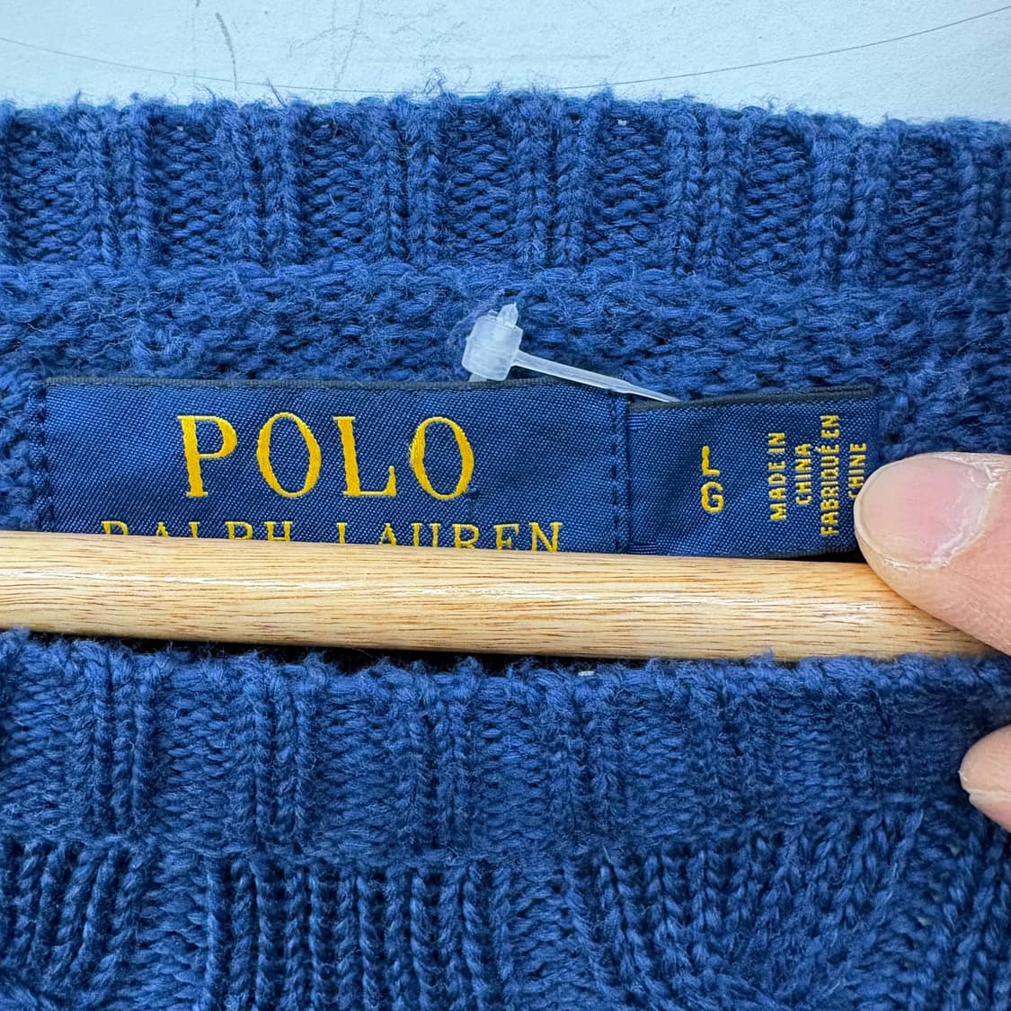 폴로 랄프로렌 네이비 꽈배기 니트 남/L 상품이미지3