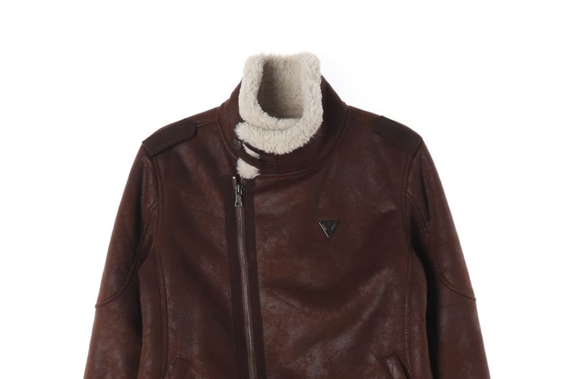 GUESS 브라운 양털 무스탕  상품이미지4