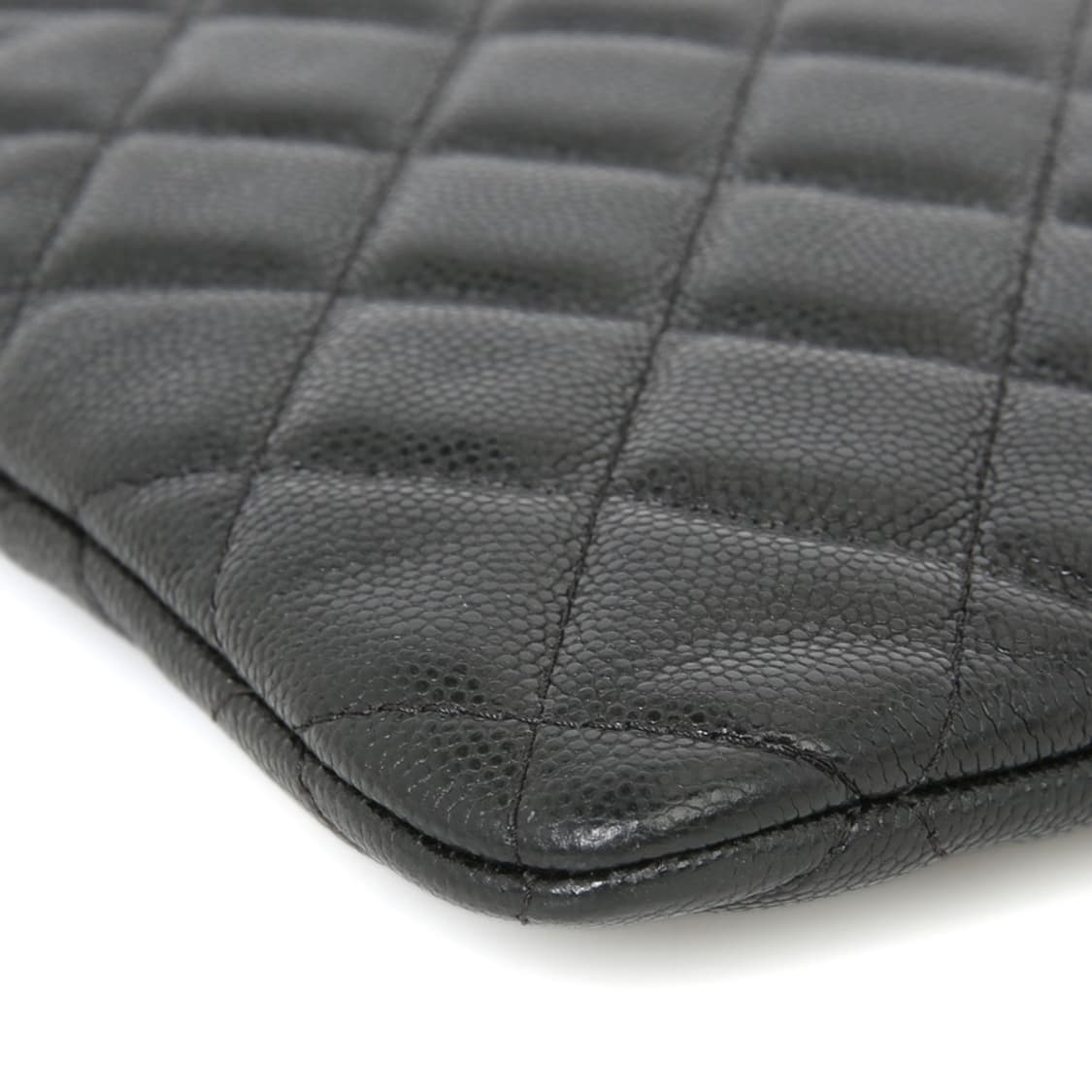 샤넬 캐비어 클러치 라지 CC 골드 블랙 파우치 A82552 상품이미지6