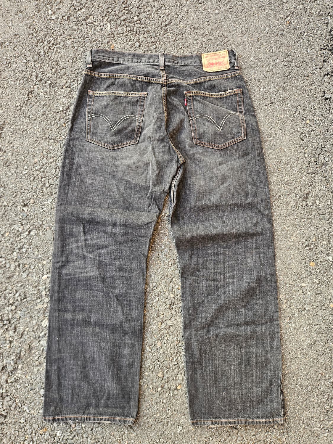 00’s 리바이스 569 흑청 데님 36/32 상품이미지3