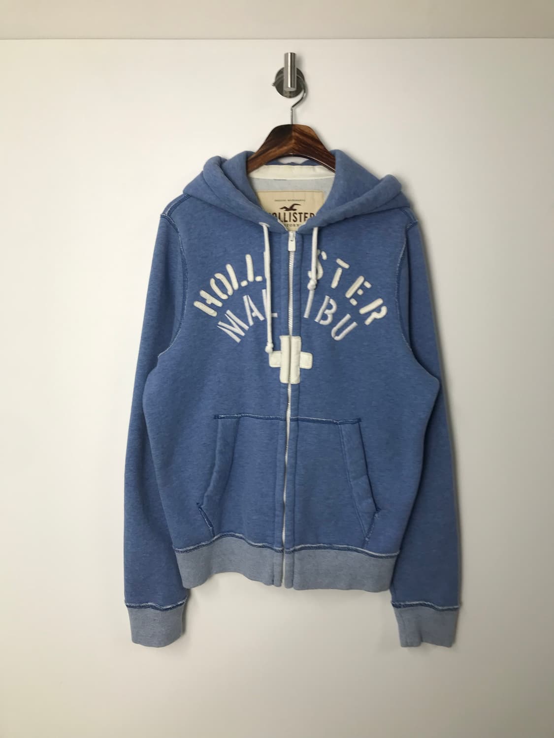 홀리스터 y2k 와투케 스카이블루 아방핏 후드집업 상품이미지2