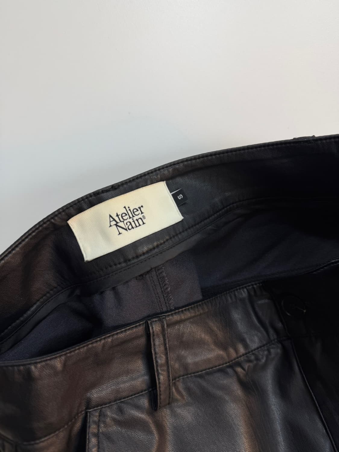 아틀리에 나인 와이드 레더 팬츠  상품이미지1