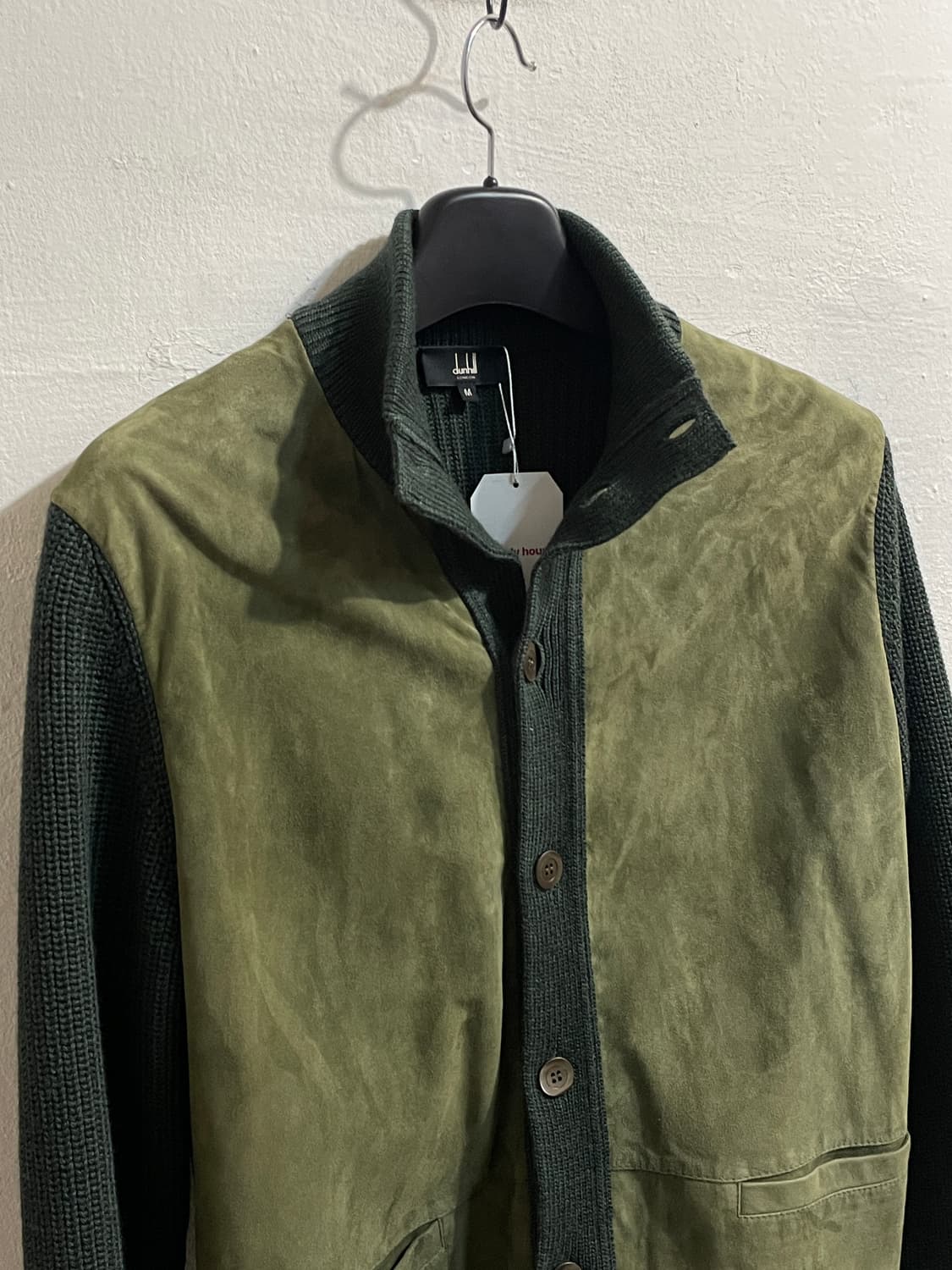 던힐 메리노 울 레더 패치 니트 자켓 상품이미지5