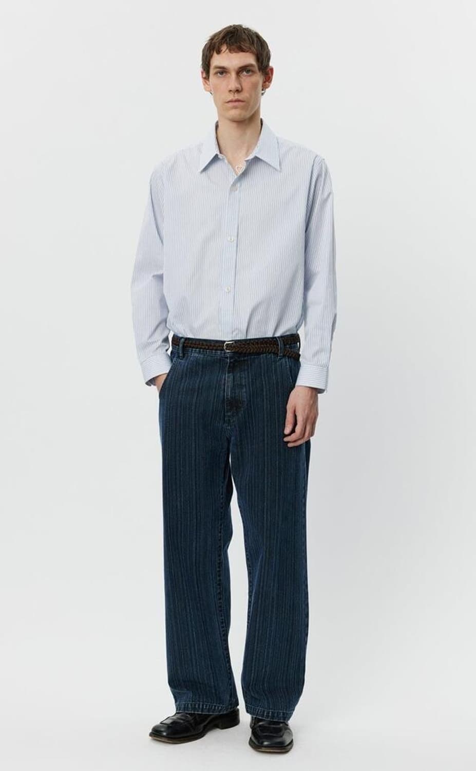 Mfpen STRAIGHT CUT JEANS (BLUE STRIPE) 상품이미지2