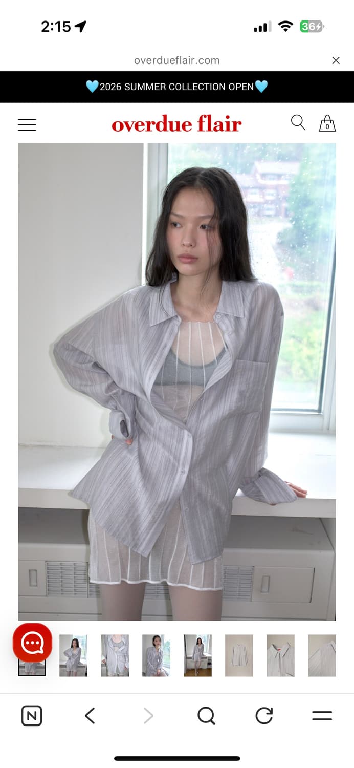 오버듀플레어 OVERSIZED TEXTURED SHIRT_GREY 상품이미지1