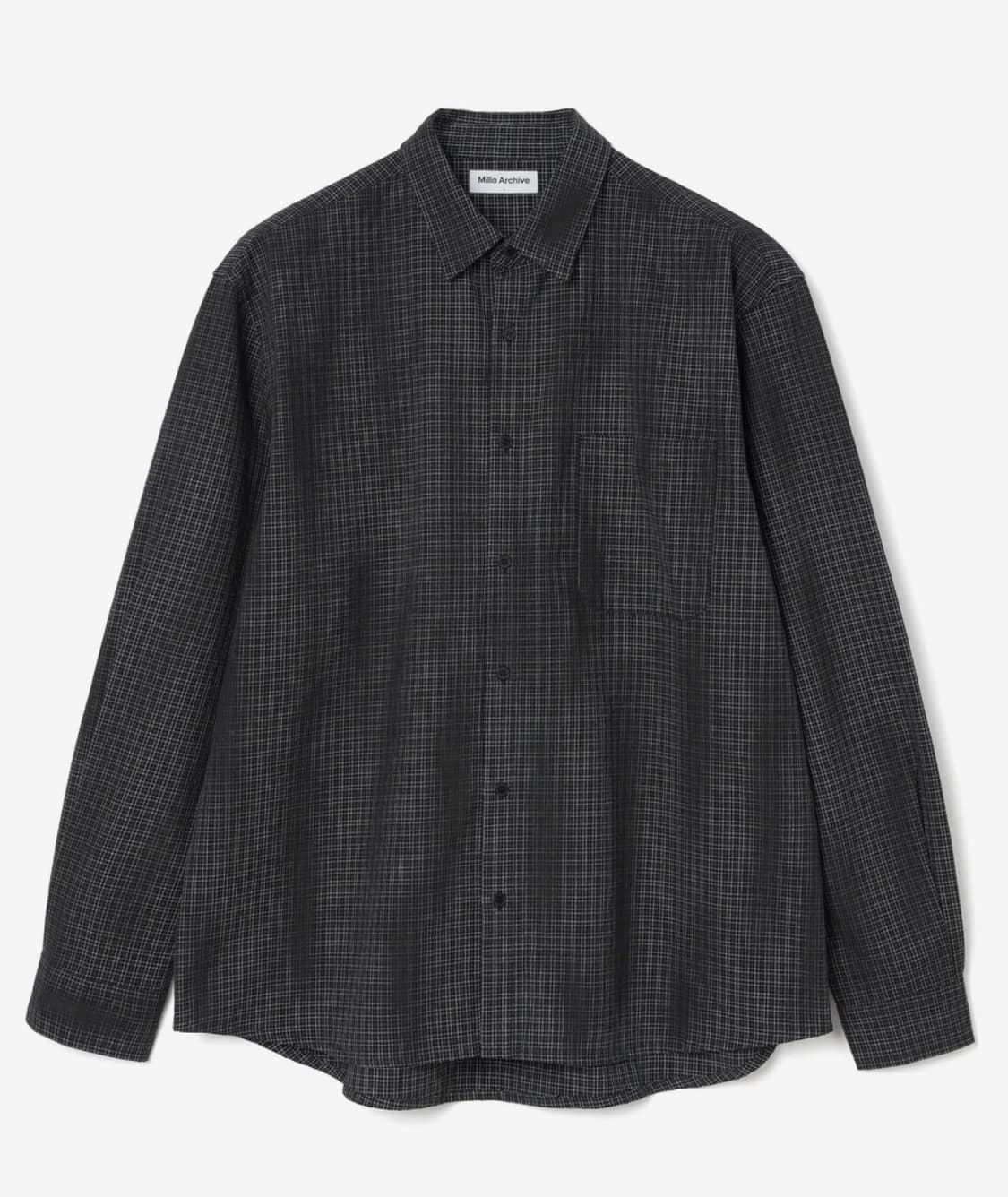 밀로아카이브 콤바인드 셔츠 블랙 상품이미지1
