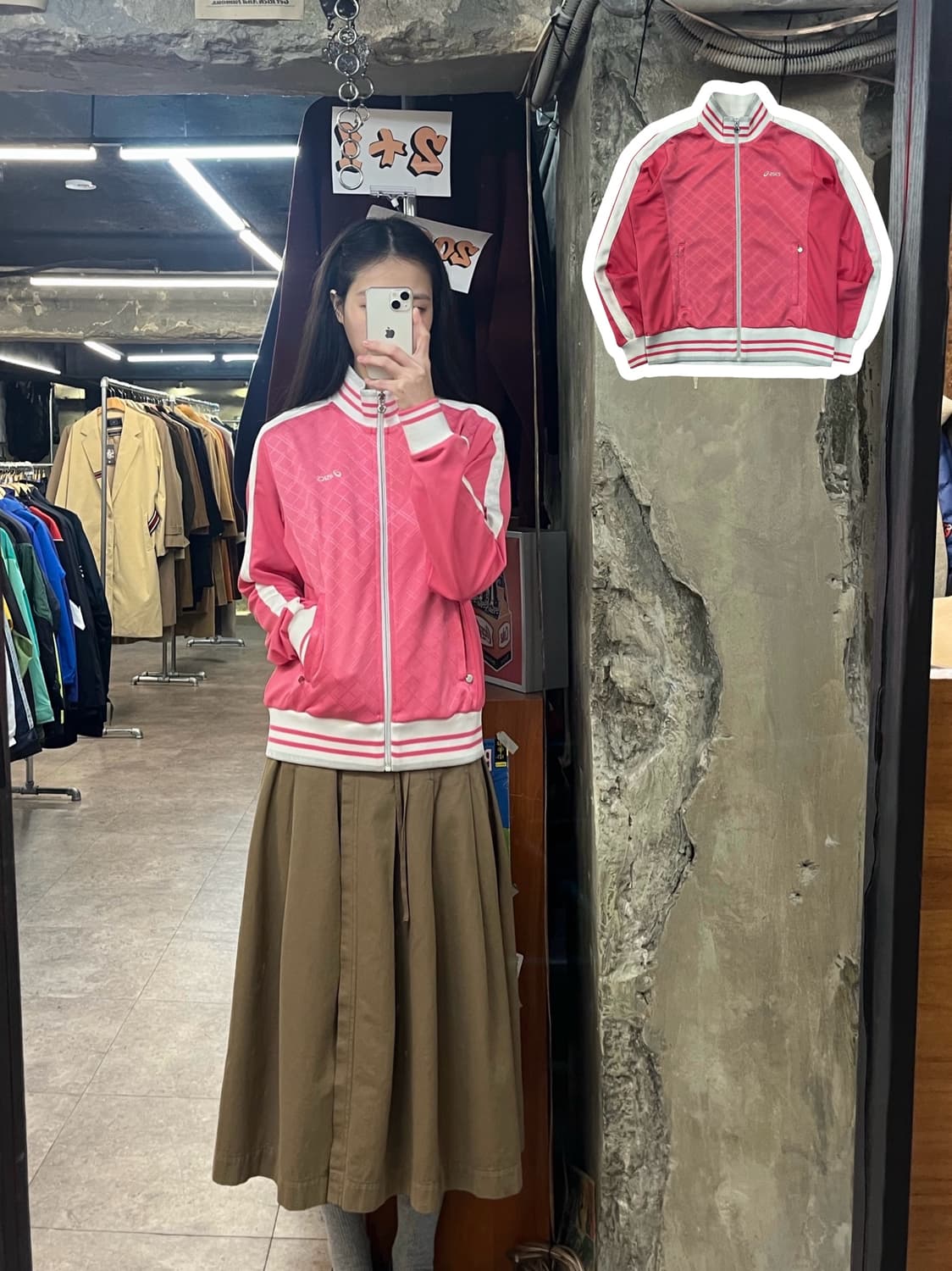 아식스 져지 핑크 95 #csz3475 상품이미지1