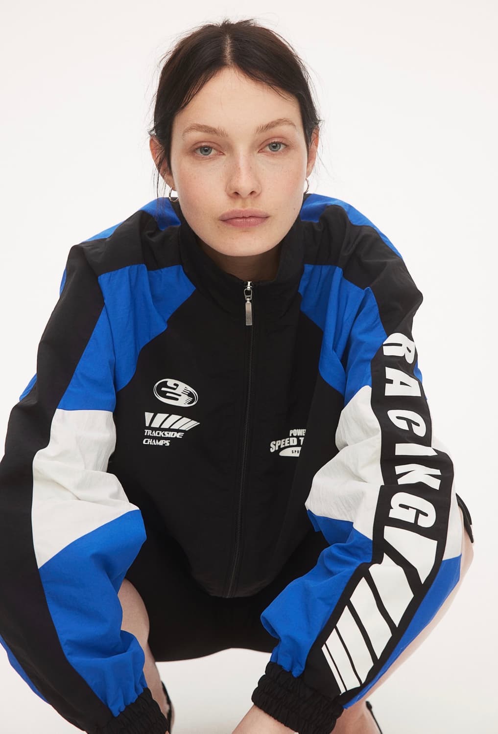 OVERSIZED PRINTED WINDBREAKER 레이싱 바람막이 상품이미지4