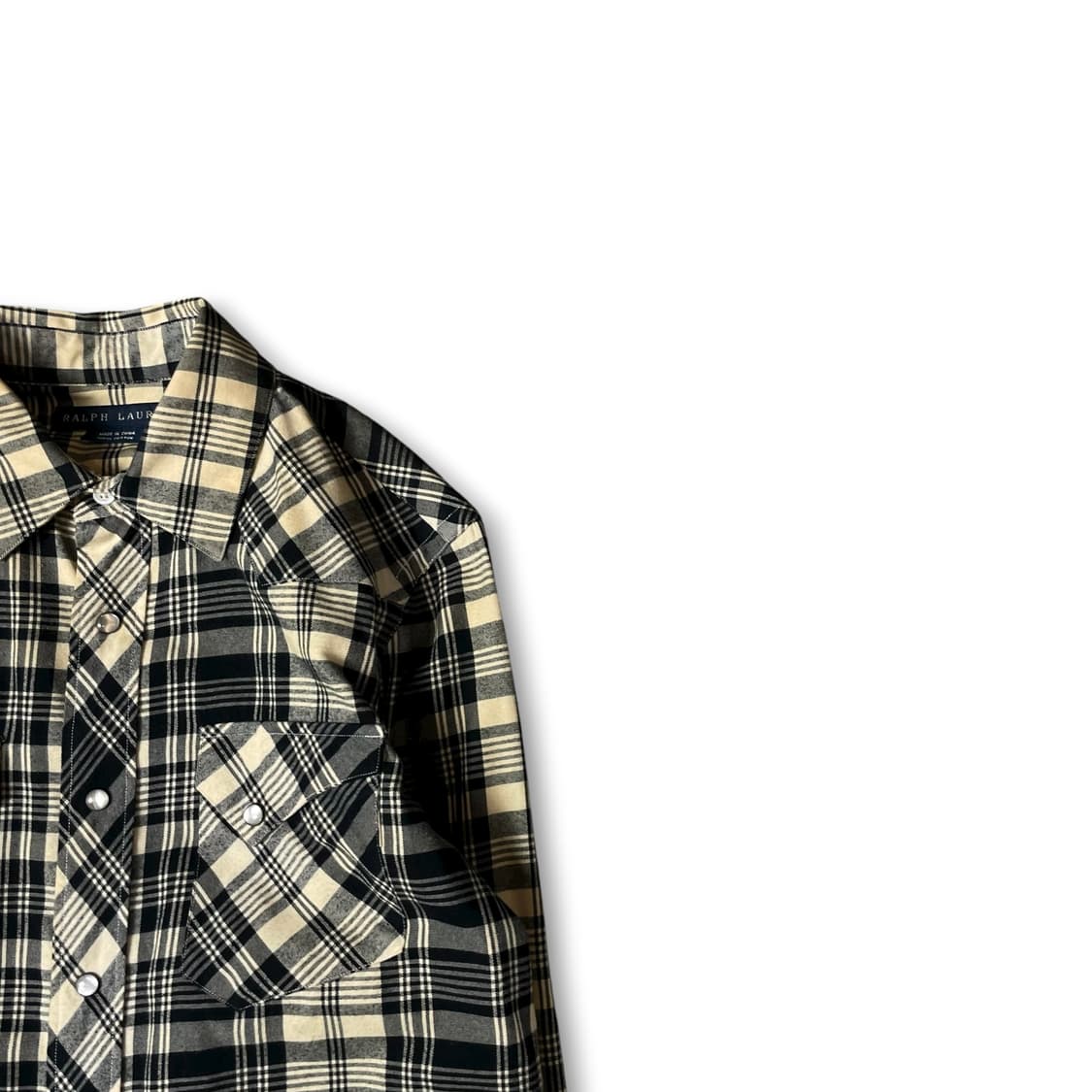 폴로 랄프로렌 블랙 베이지 체크 투포켓 긴팔 셔츠 6 상품이미지2