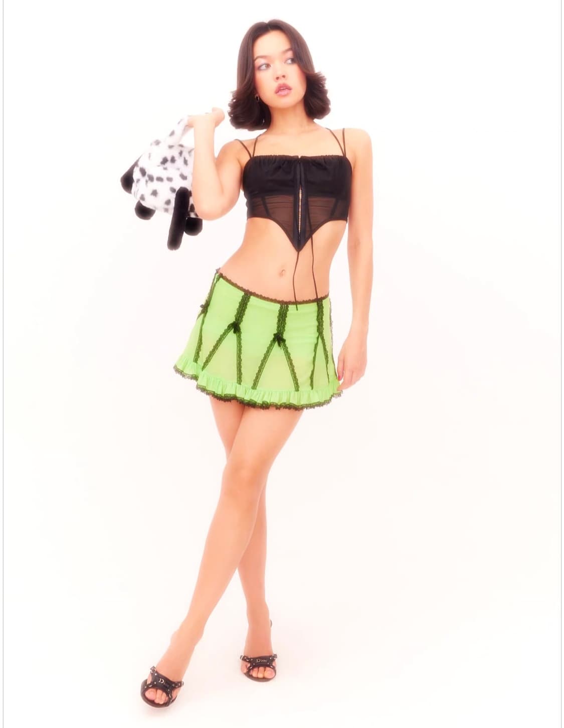 Nodress 네온그린 스커트 Ssize 상품이미지5