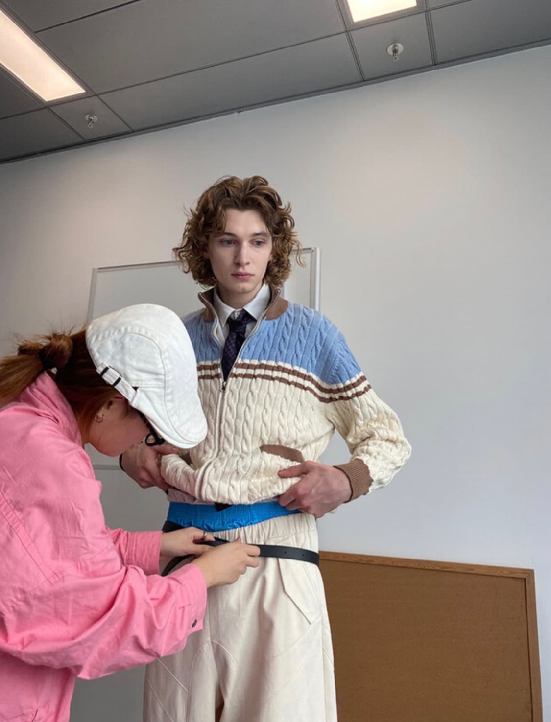 우마미즘 니트집업 상품이미지1