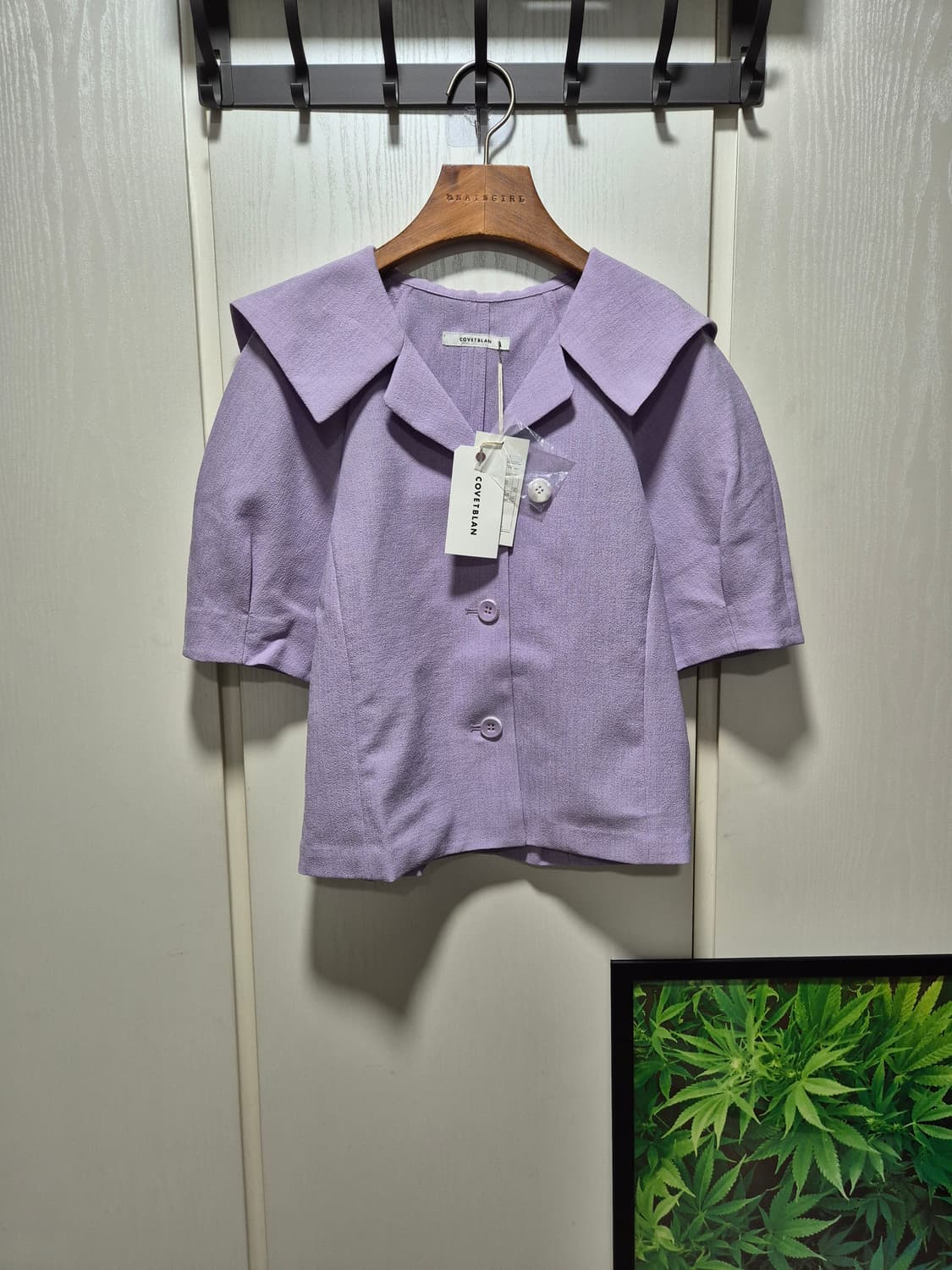 (세일)(새상품)코벳블랑 라벤더 반팔 블라우스 상품이미지1