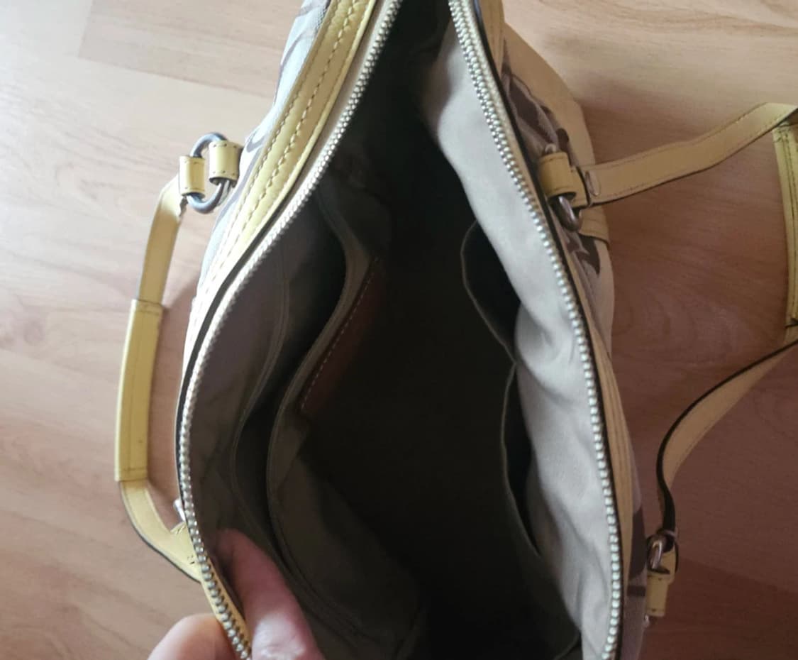 Coach 코치 시그니처 캔버스 토트백 버터 옐로우 상품이미지4