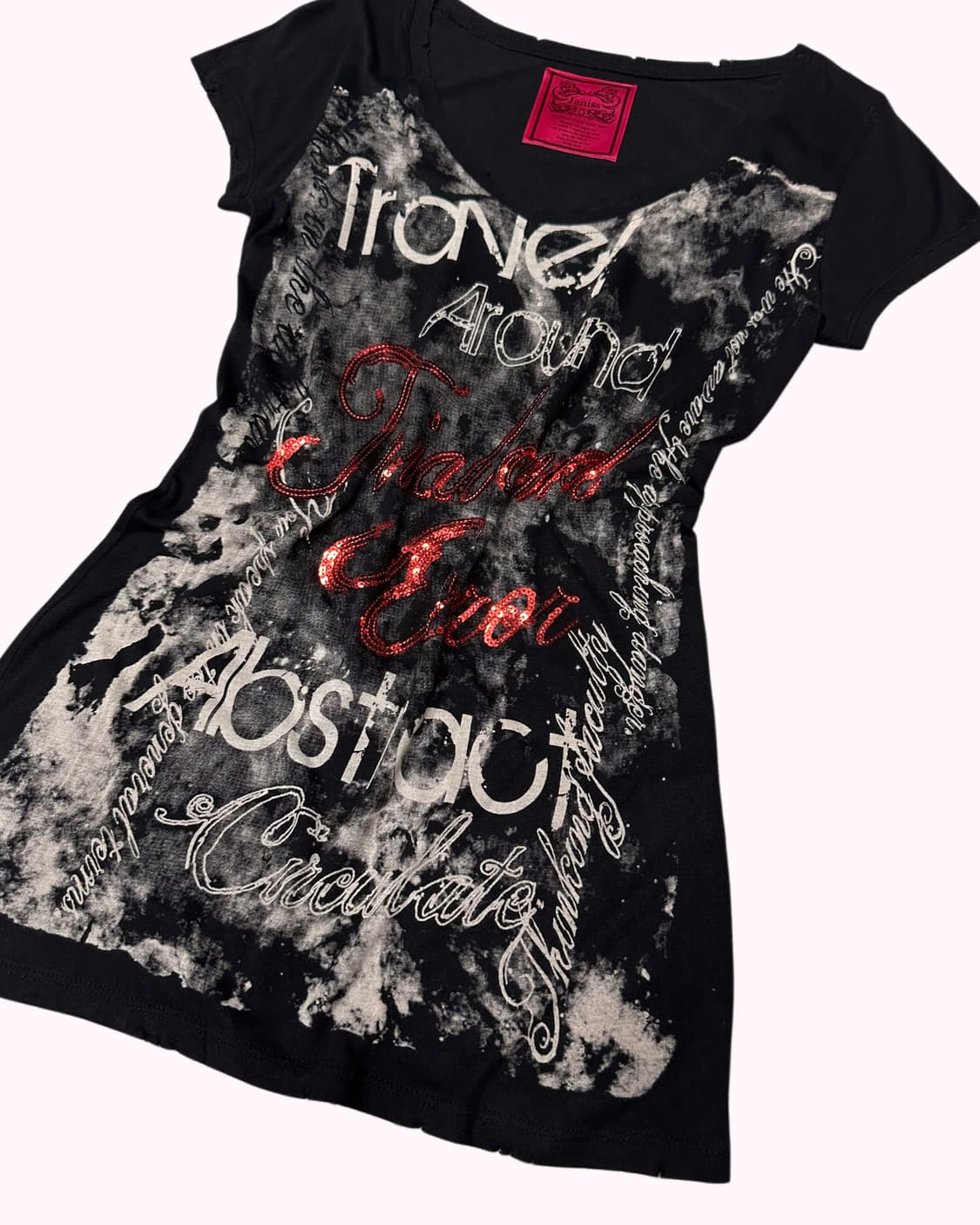 JANISS damaged grunge printing t-shirt 상품이미지3