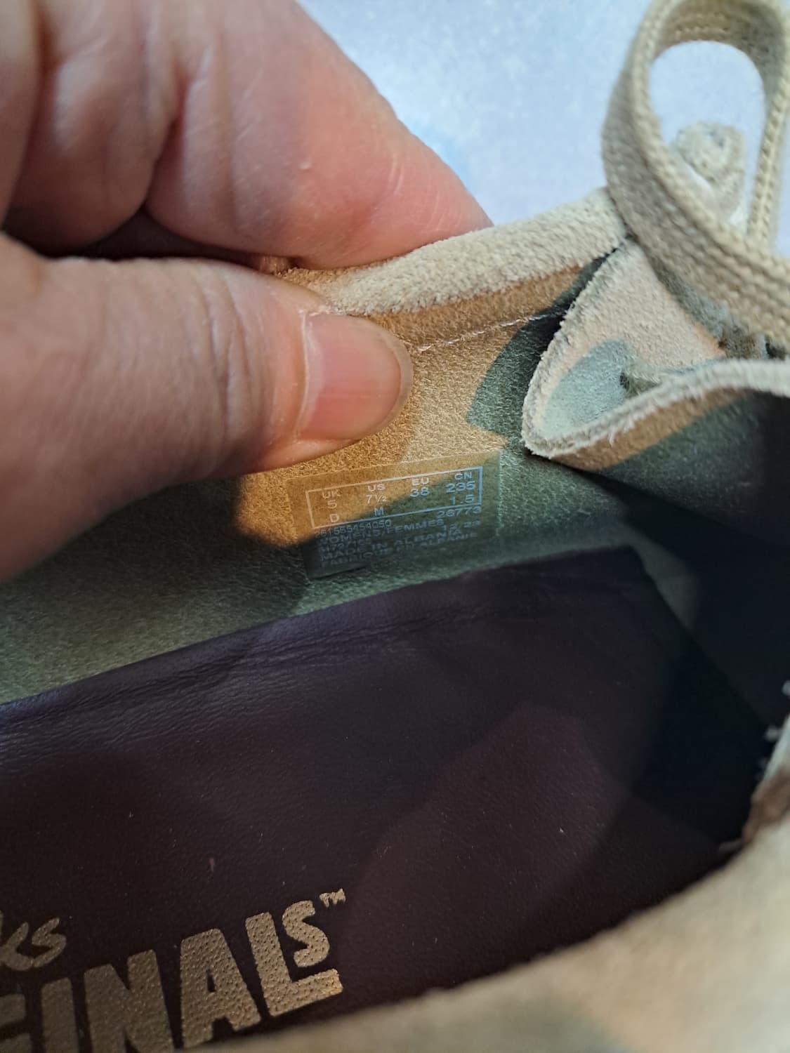 클락스 왈라비 베이지 스웨이드 235 상품이미지6