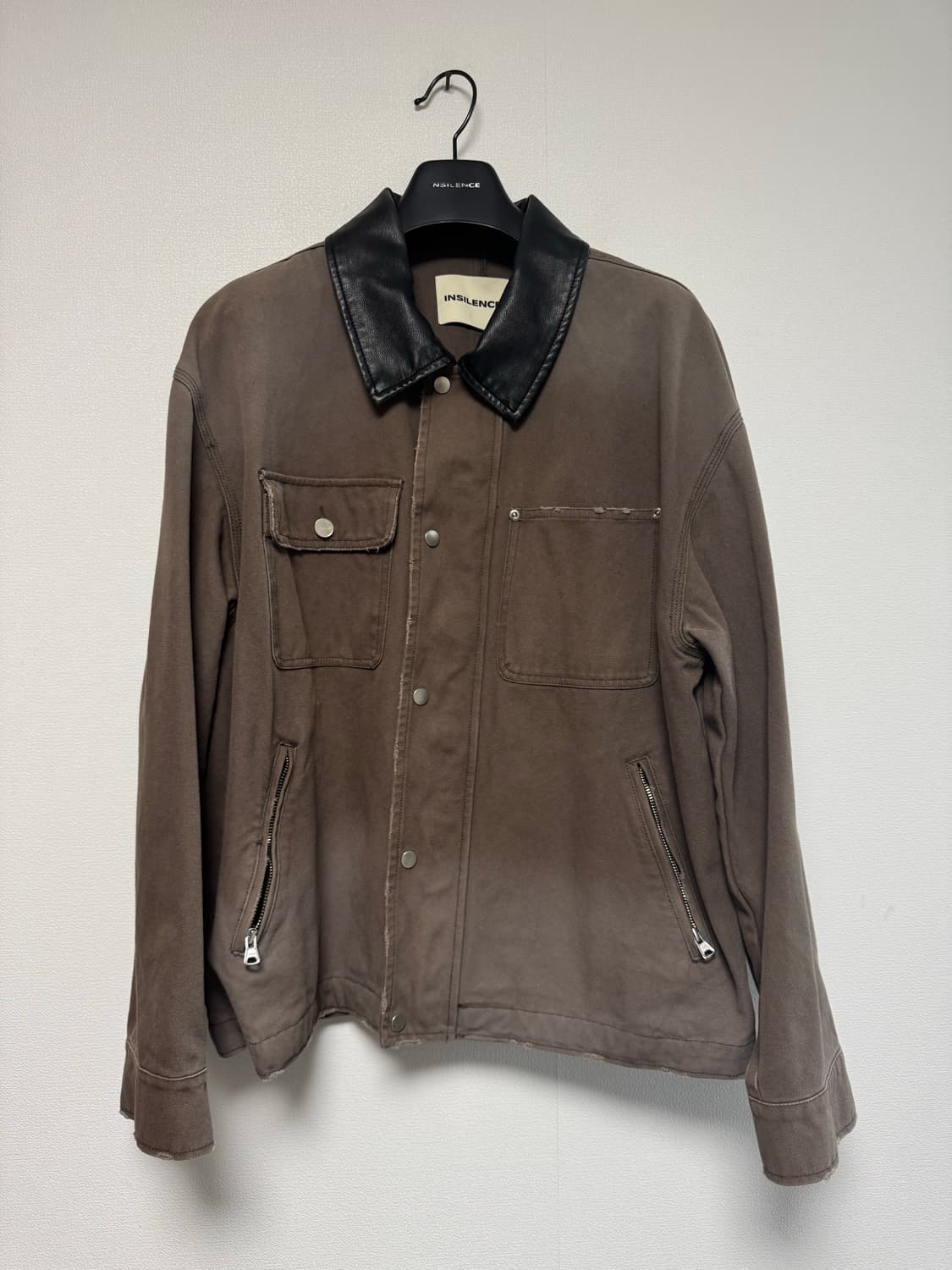 인사일런스 오버사이즈 빈티지 워크 자켓 페이드 브라운 L 상품이미지1