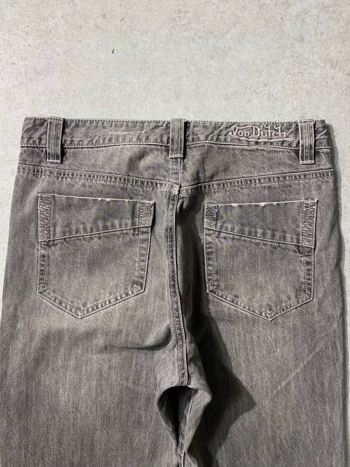 [31] Von Dutch 본더치 그레이 워시드 데님팬츠 상품이미지5