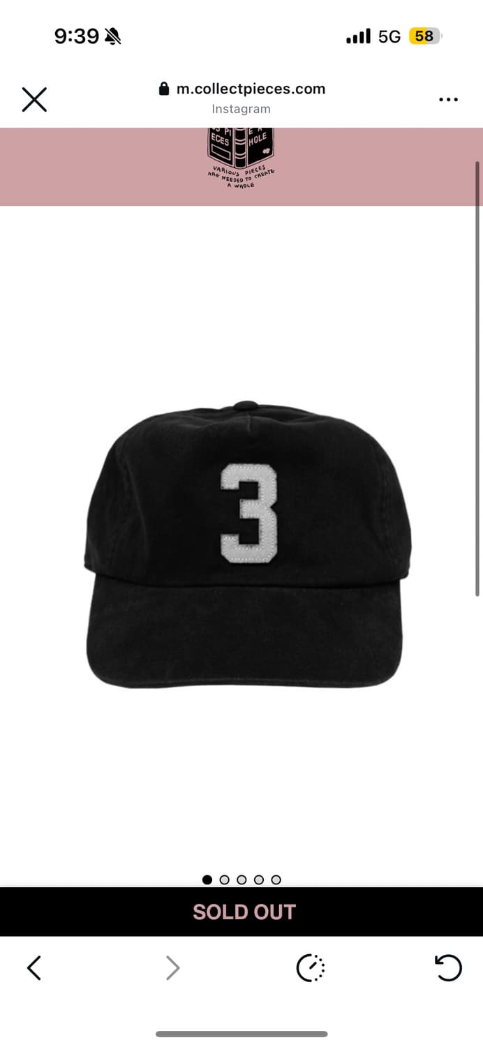 (삽니다) THREE 5 PANEL CAP (BLACK) 상품이미지1