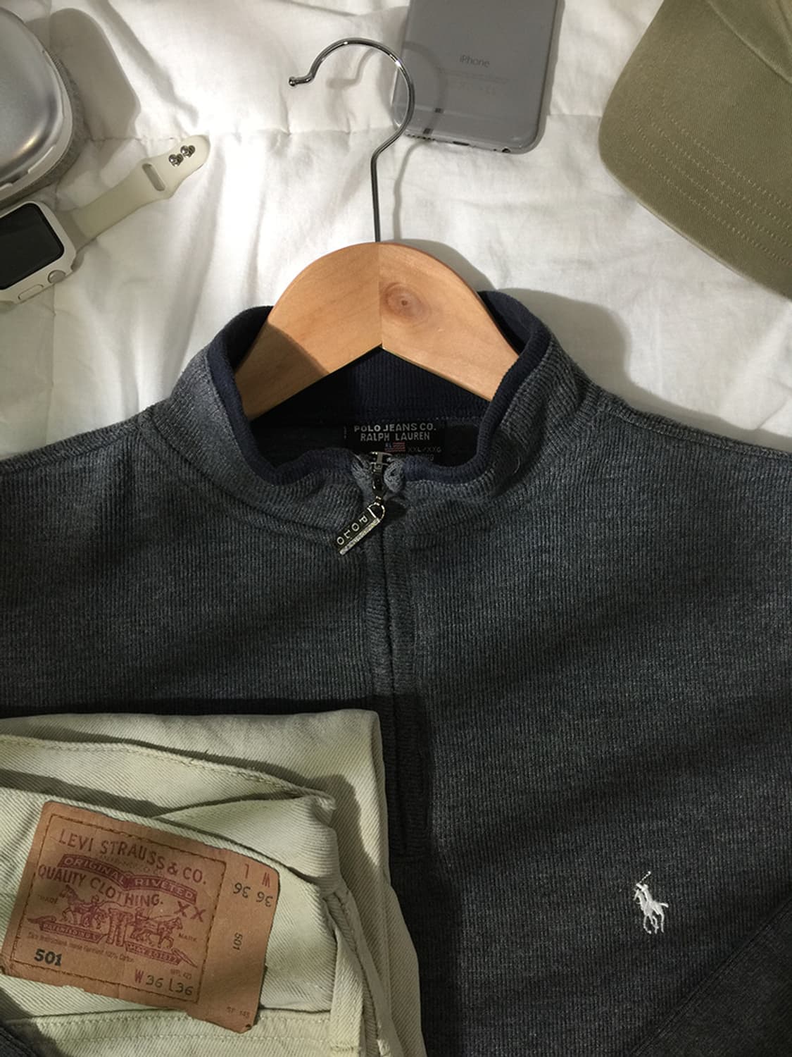 (MAN) 폴로랄프로렌 스웻 반집업 XL  상품이미지2