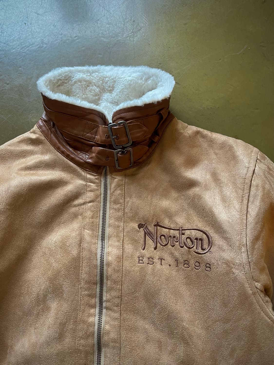 90-00s Norton Motorcycle Suede Mustang 상품이미지5