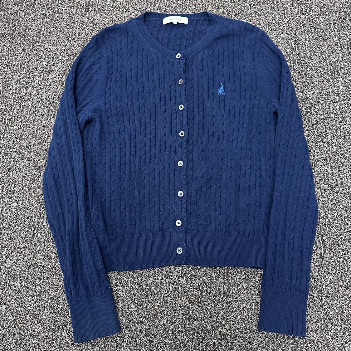 빈폴 여성 케이블 꽈배기 가디건 니트 네이비 S 상품이미지1