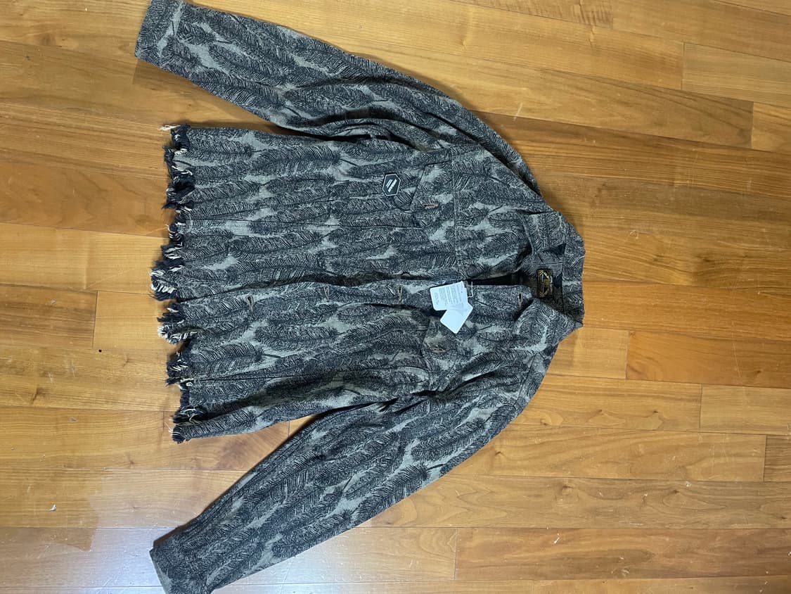 판매) 4사이즈 캐피탈 12온즈 페더 데님자켓 블랙 베이지 상품이미지3