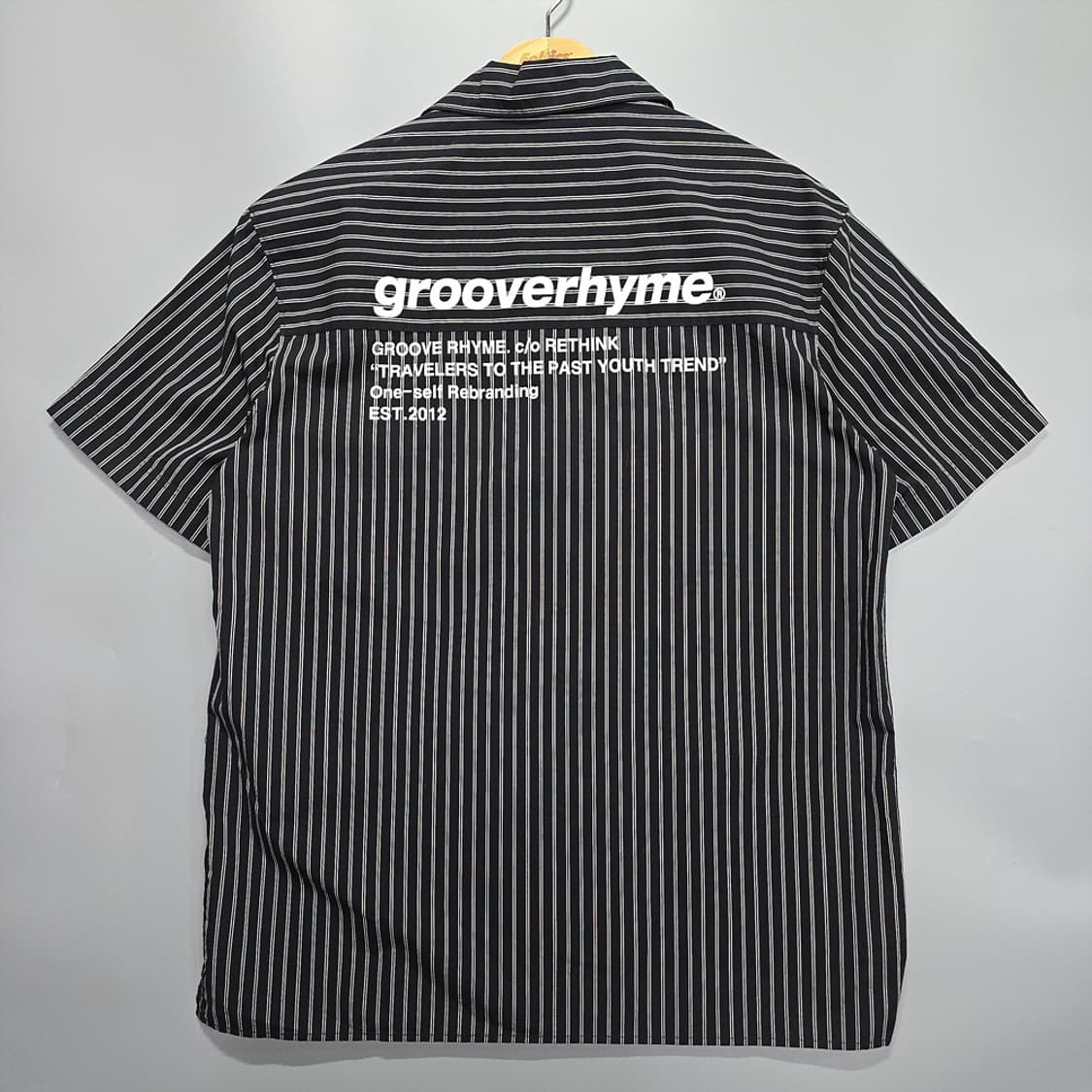 그루브라임(GROOVE RHYME) 스트라이프 반팔 셔츠 100 상품이미지3