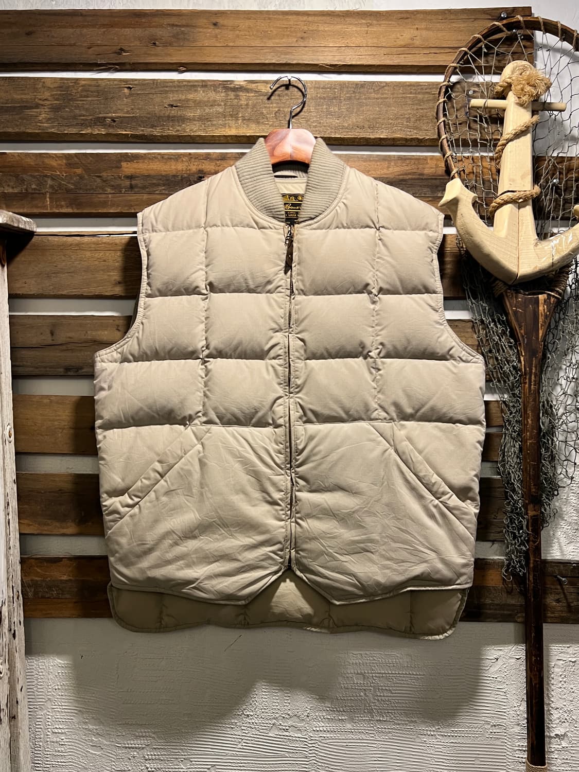 [M]90's 에디바우어 USA 캐나디안 베이지 다운 베스트 상품이미지1