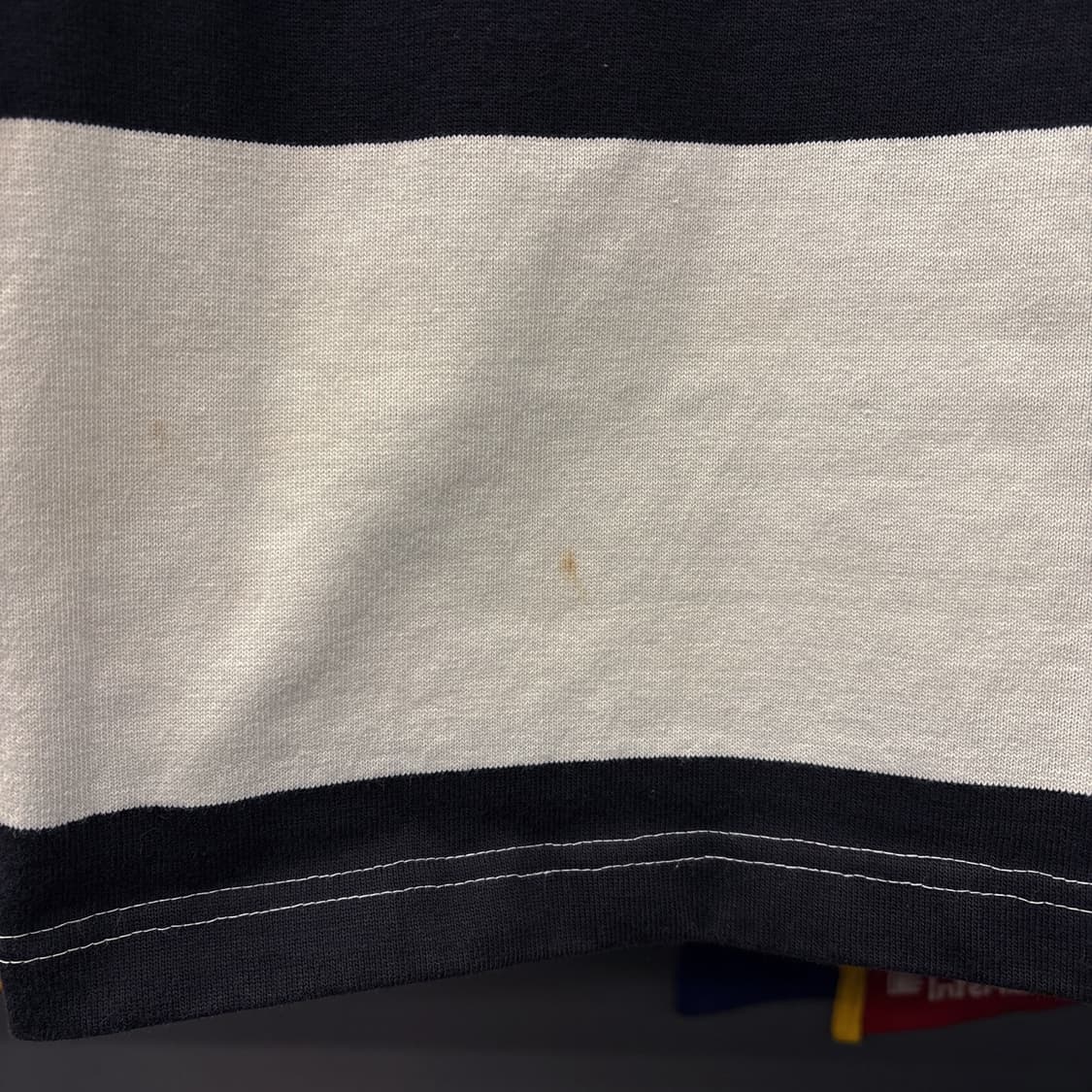 90s 폴로 랄프로렌 스트라이프 럭비티 셔츠 월계수 로고 프레피 N321 상품이미지8