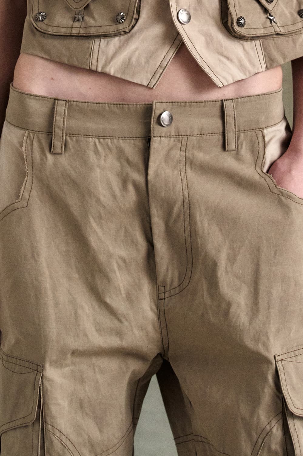 앤더슨벨 Waxed Pocket Cargo Pants Apa822w  상품이미지3