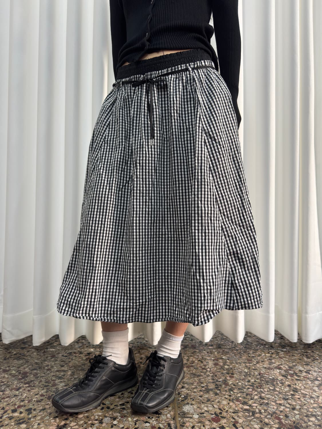 global work check skirt 상품이미지3