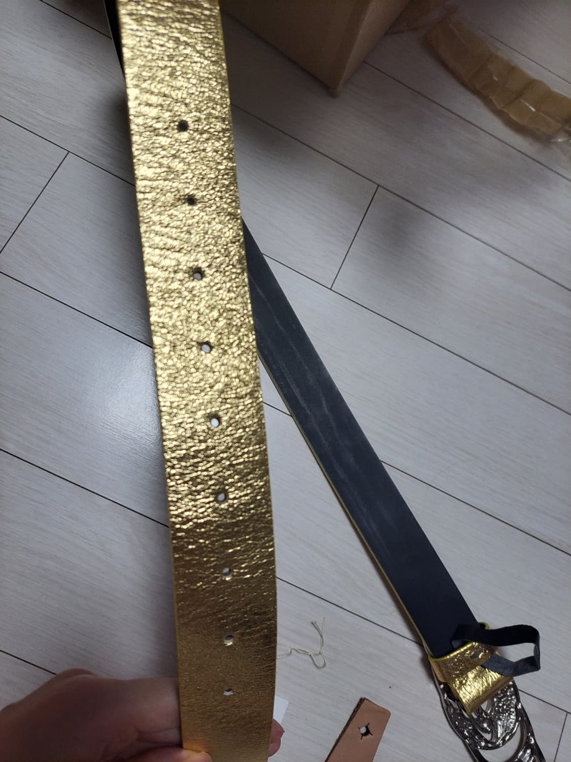 정품)급처새상품!비비안웨스트우드 일본직수입고급소가죽벨트 허리띠양산형지뢰계 상품이미지6